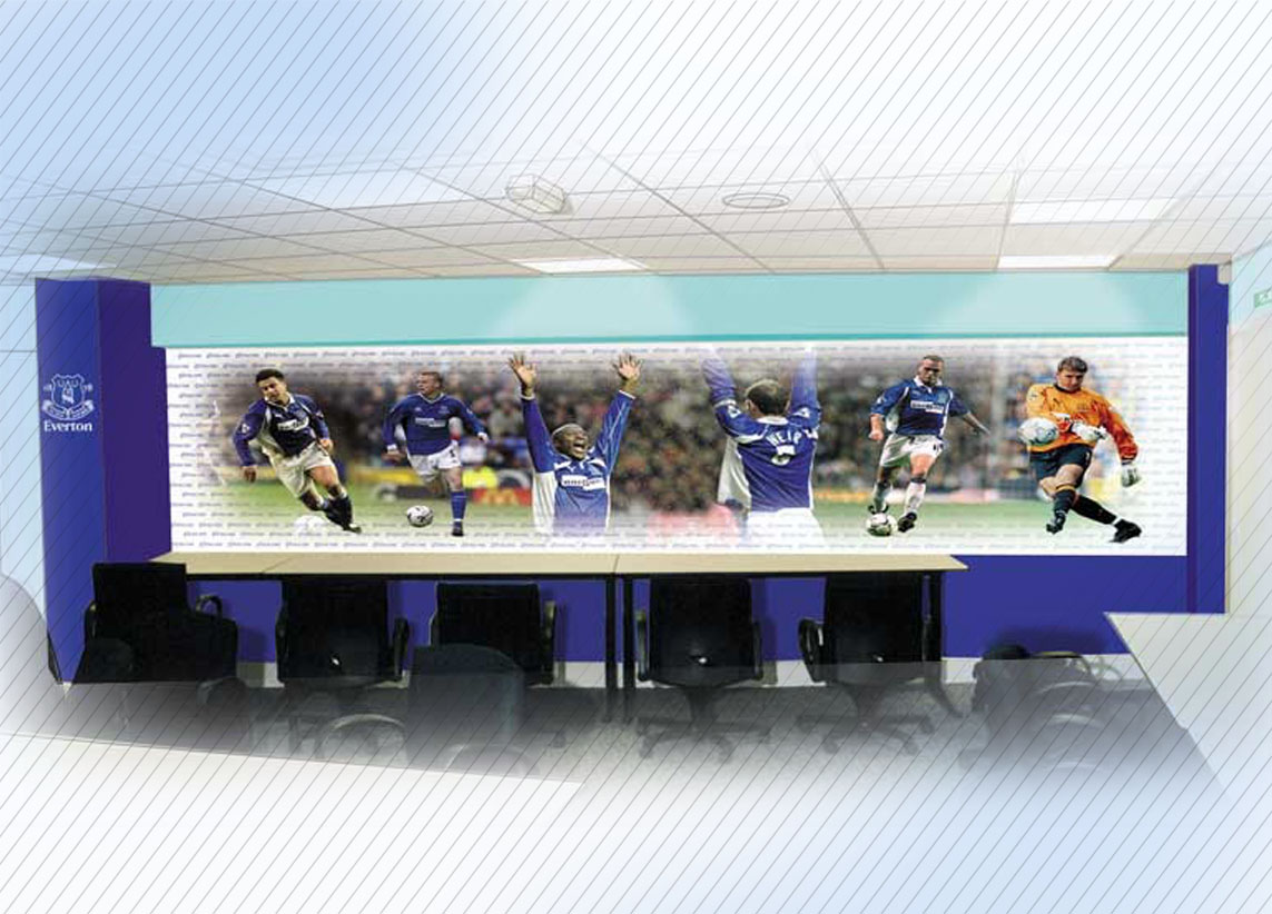 Everton FC Study Support Centre 'Extra Time' - classroom graphics